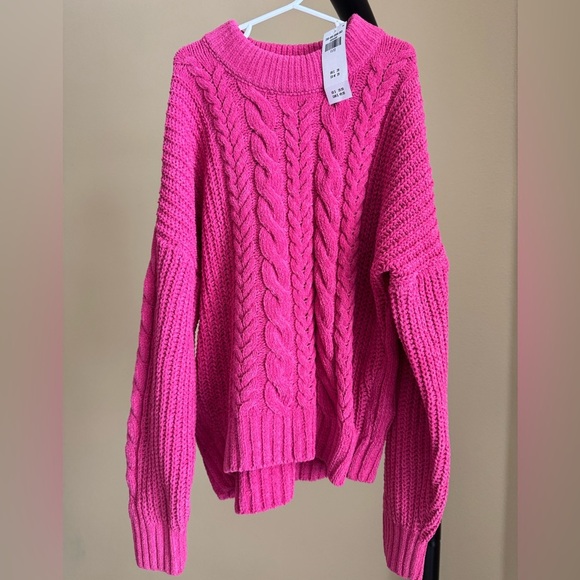 abercrombie kids Other - Abercrombie Kids Pink Cable Knit Sweater
